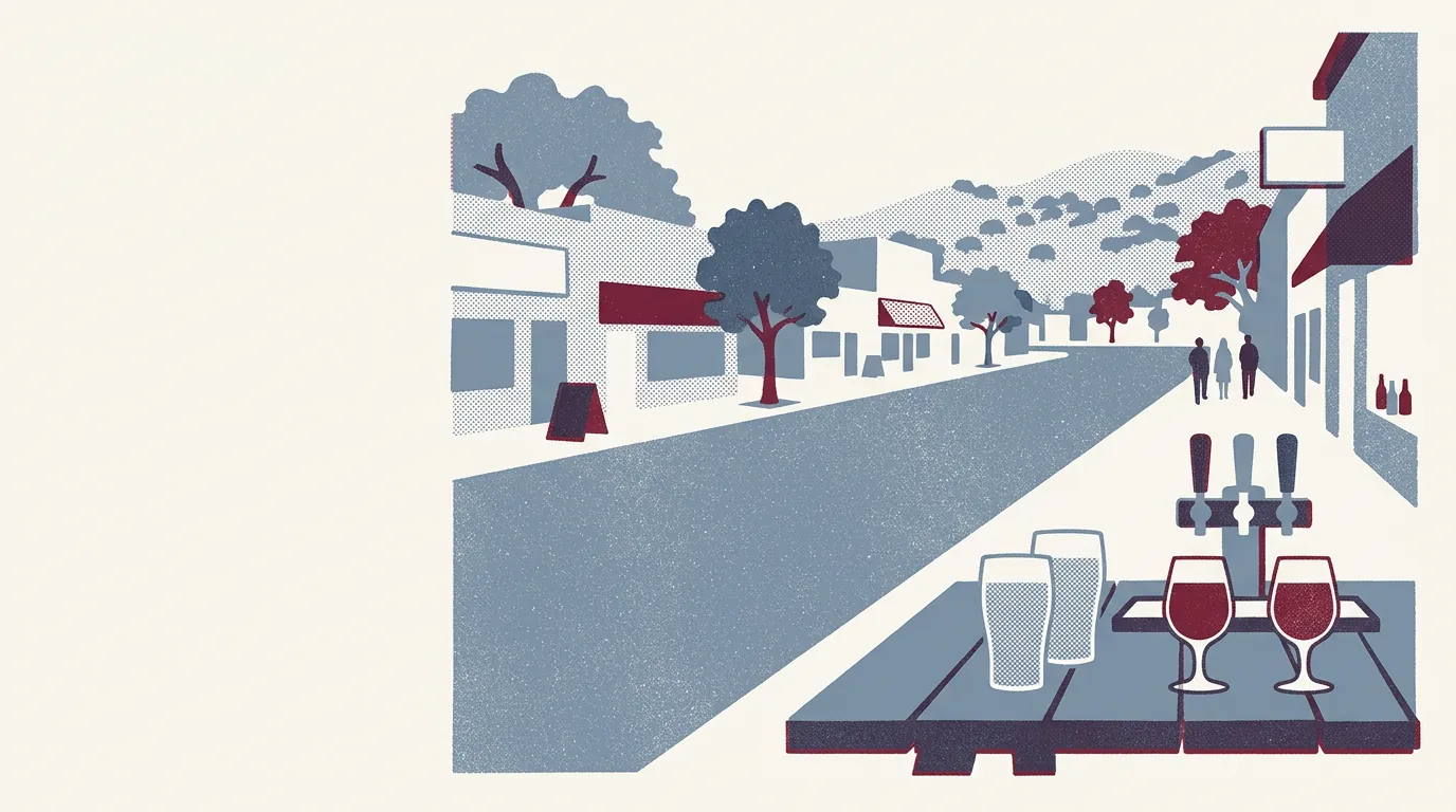 Illustration of breweries and cideries in Oakland