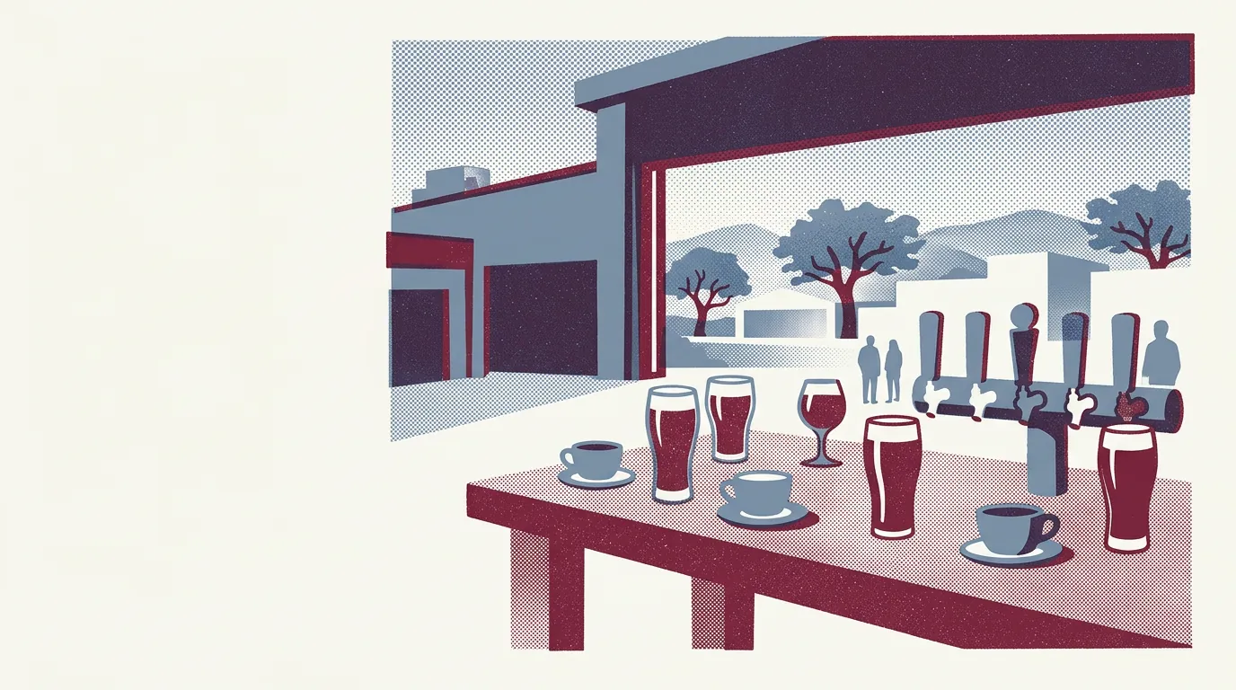 Illustration of breweries and cideries in Oakland