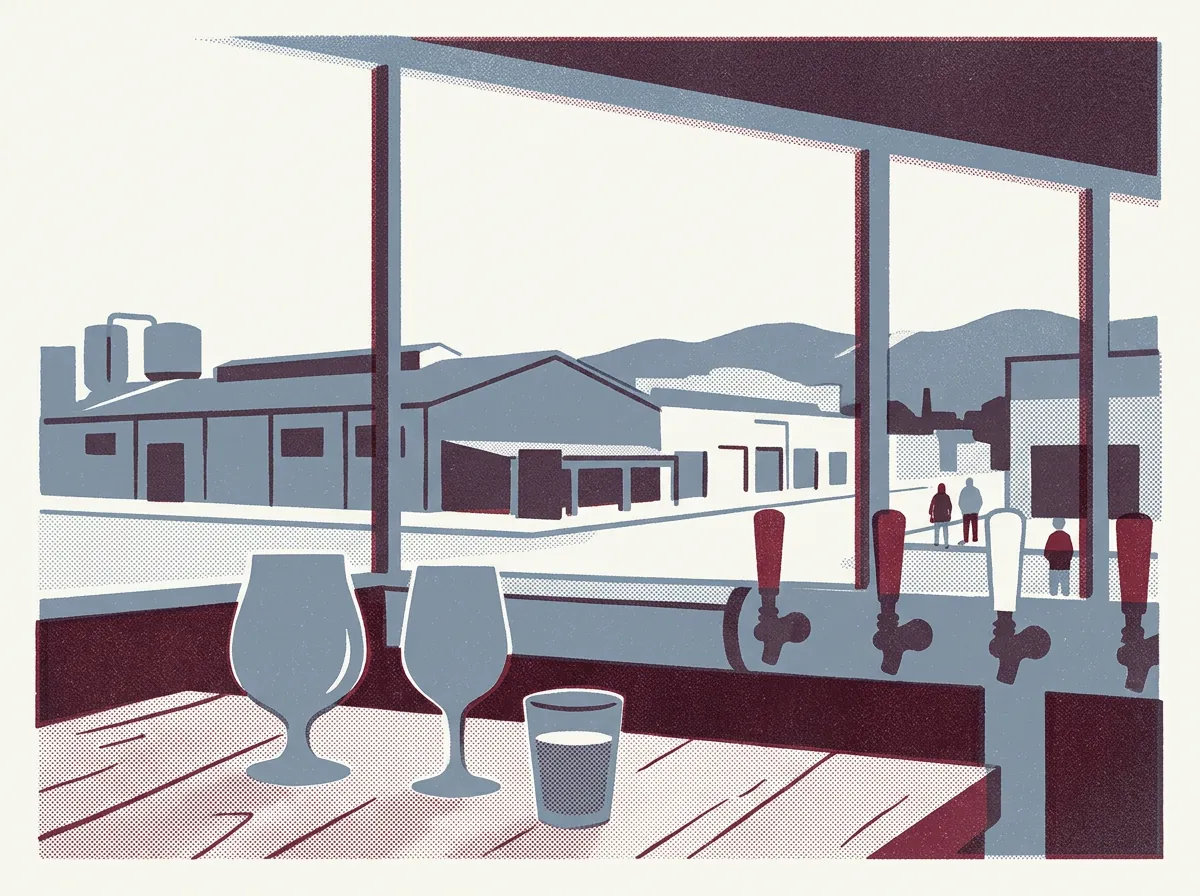Illustration of breweries and cideries in San Leandro