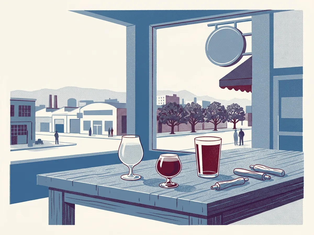 Illustration of breweries and cideries in Oakland