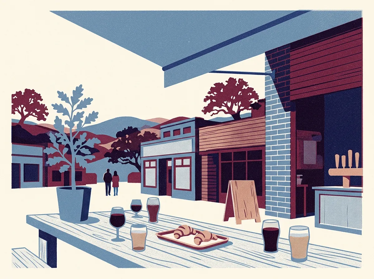 Illustration of breweries and cideries in Oakland